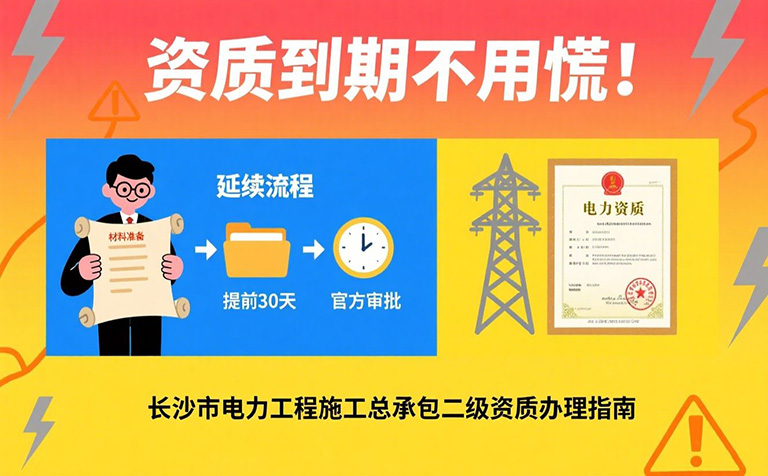 企佳咨询-长沙电力工程施工总承包二级资质延续办理：核心条件、人员要求与业绩审核要点